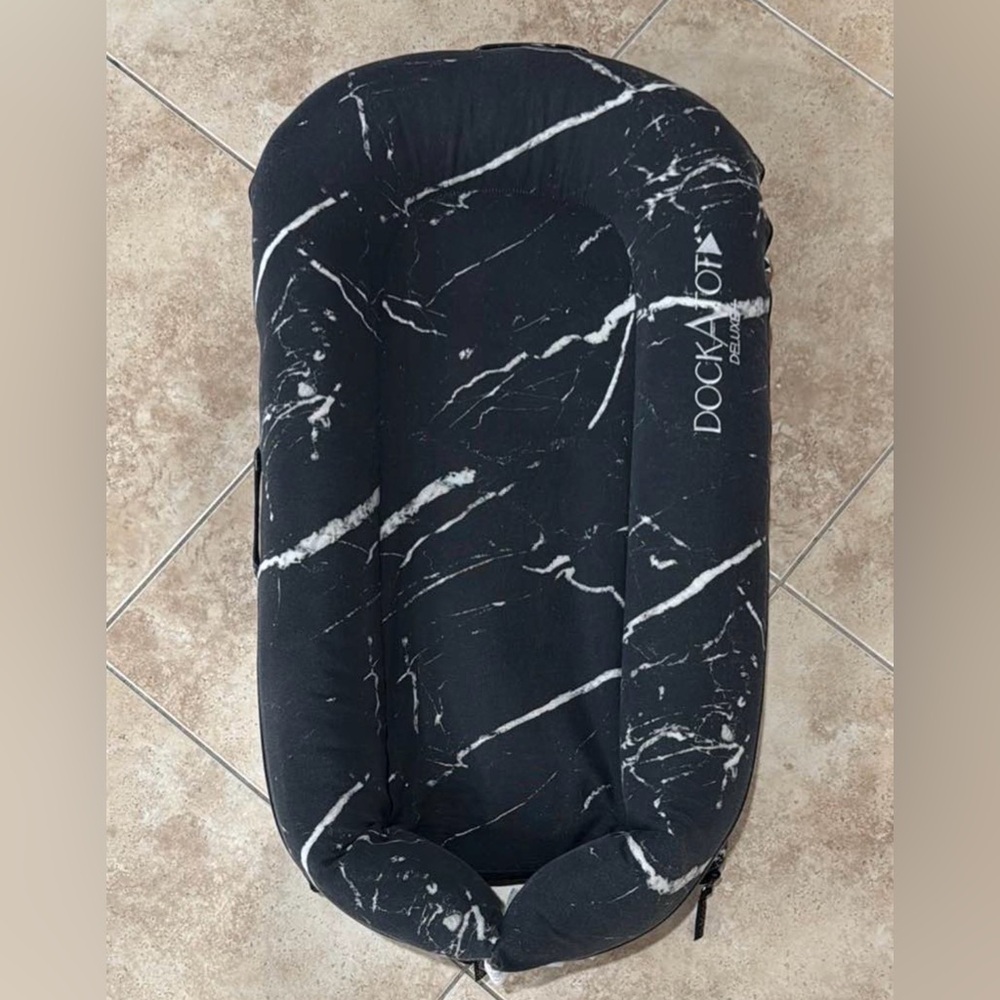 DockATot Deluxe+ Infant Lounger in Black Marble